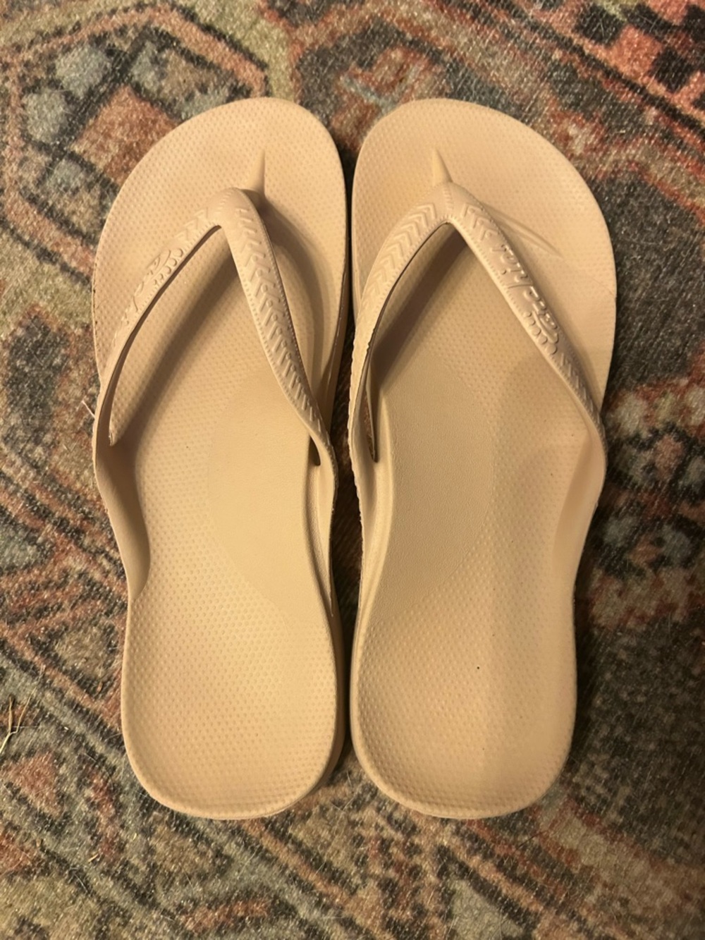 Archie’s Women's Neutral Beige Comfort Flip Flop Sandals